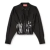 g-anbu Tailoring shirt-jacket with coated pleats