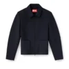 g-cesara-bond Collared jacket in neoprene-bonded fabric