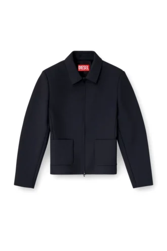 g-cesara-bond Collared jacket in neoprene-bonded fabric