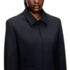 g-cesara-bond Collared jacket in neoprene-bonded fabric