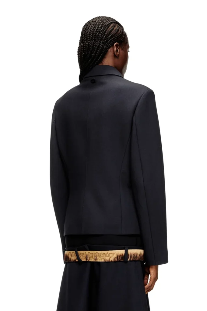 g-cesara-bond Collared jacket in neoprene-bonded fabric