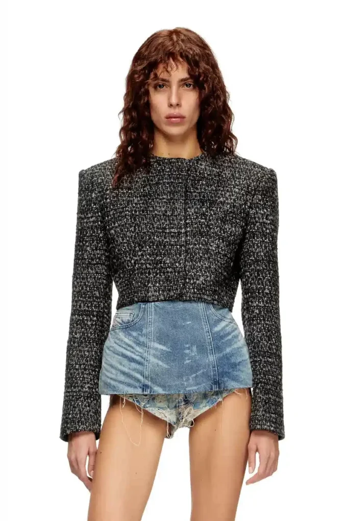 g-crop-g Cropped jacket in bouclé fabric