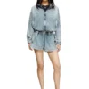 g-leam-r1 Cropped jacket in recycled nylon taslan