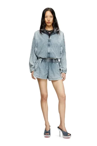 g-leam-r1 Cropped jacket in recycled nylon taslan