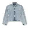 g-leam-r1 Cropped jacket in recycled nylon taslan