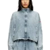 g-leam-r1 Cropped jacket in recycled nylon taslan