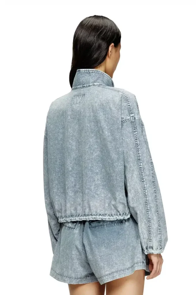 g-leam-r1 Cropped jacket in recycled nylon taslan