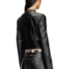 g-lobe Cropped distressed biker jacket