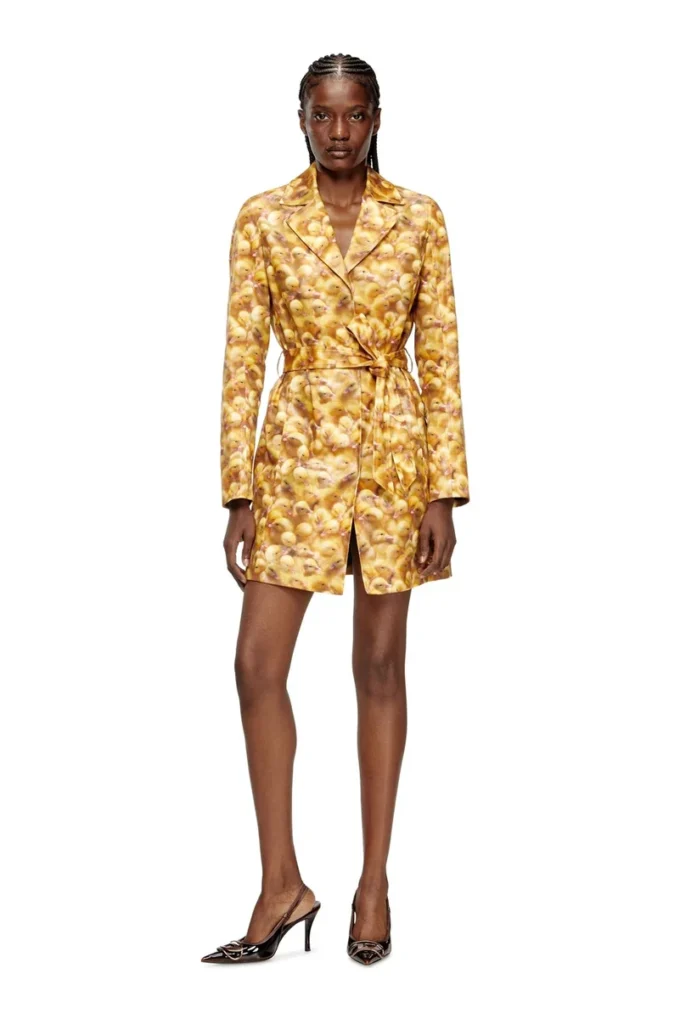 g-oji Trench coat with duck print