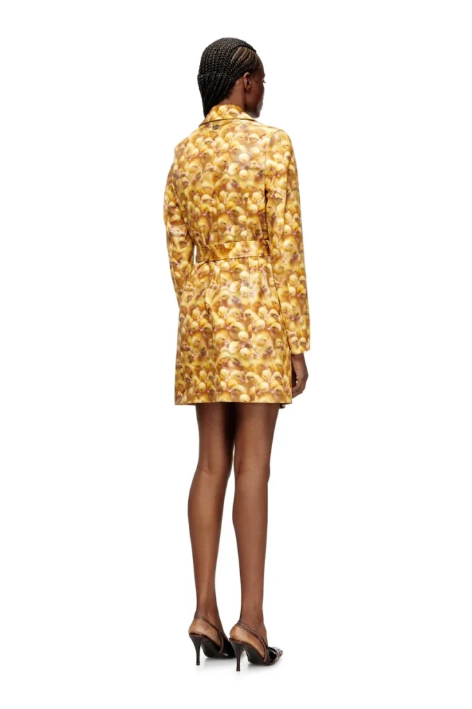 g-oji Trench coat with duck print