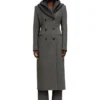 g-olden-long Long hourglass coat with knitted cowl hood
