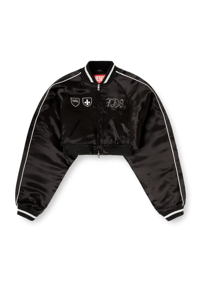 g-ospel-cp Cropped satin souvenir jacket