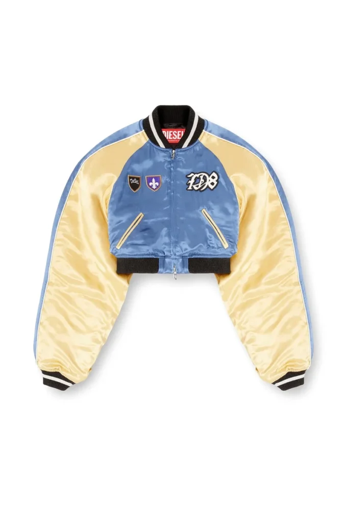 g-ospel-cp Cropped satin souvenir jacket