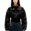g-ospel-cp Cropped satin souvenir jacket