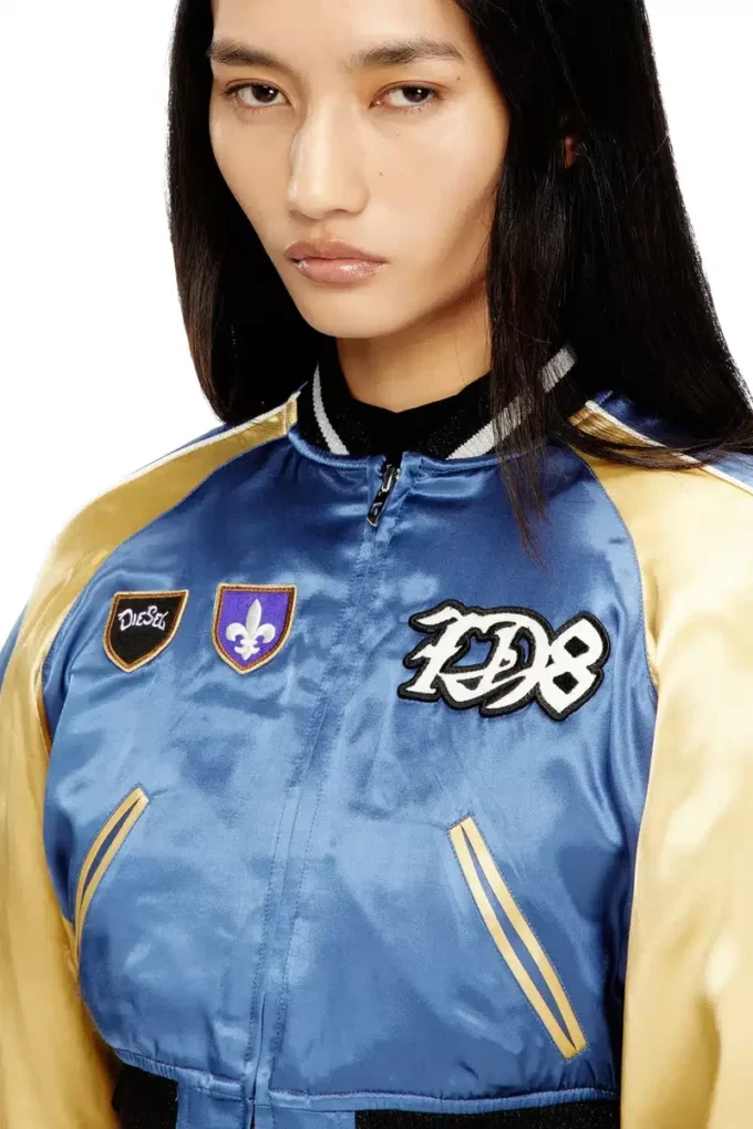 g-ospel-cp Cropped satin souvenir jacket