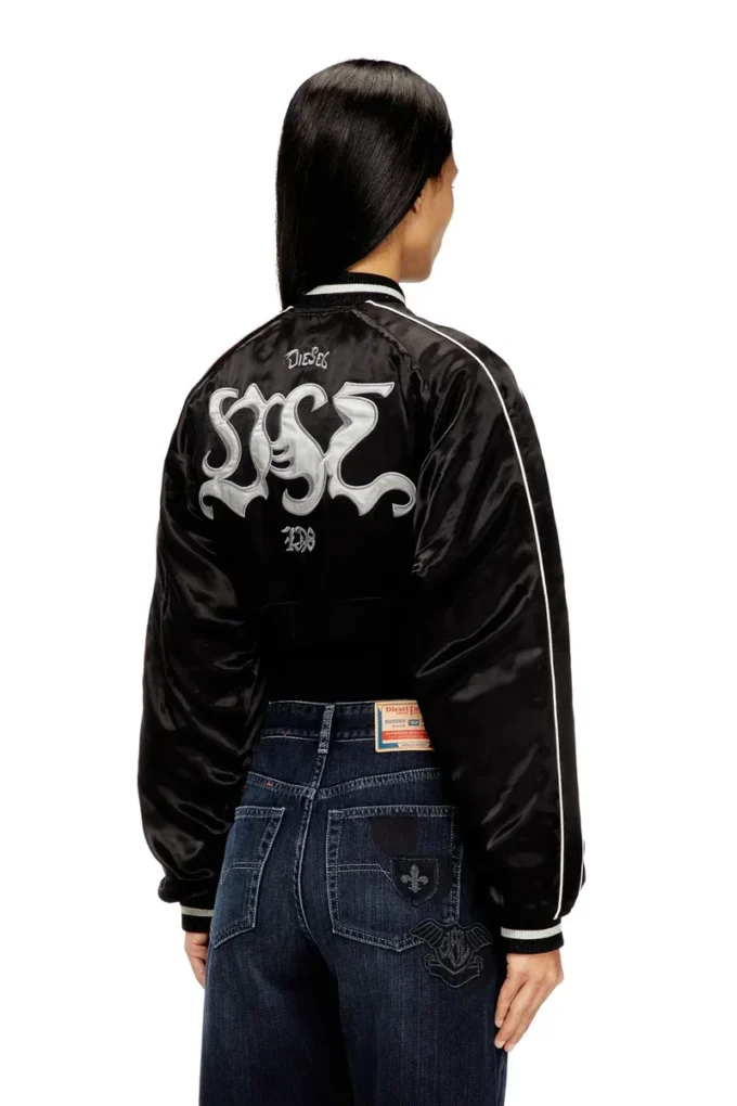 g-ospel-cp Cropped satin souvenir jacket