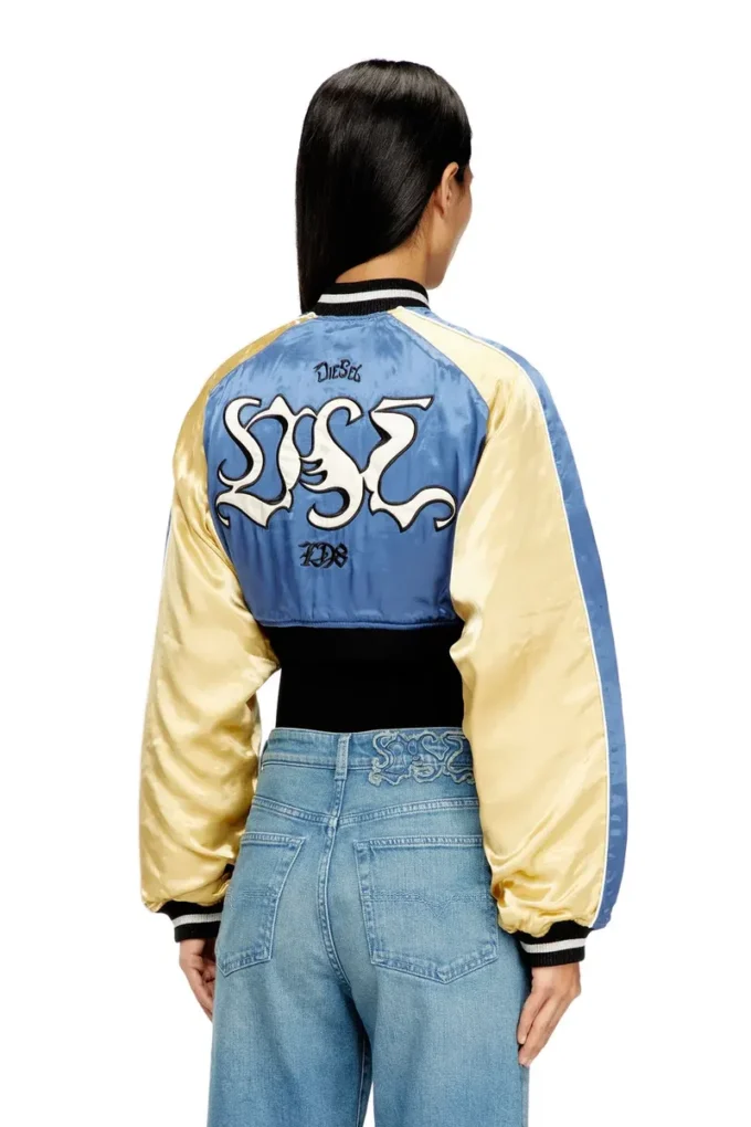 g-ospel-cp Cropped satin souvenir jacket