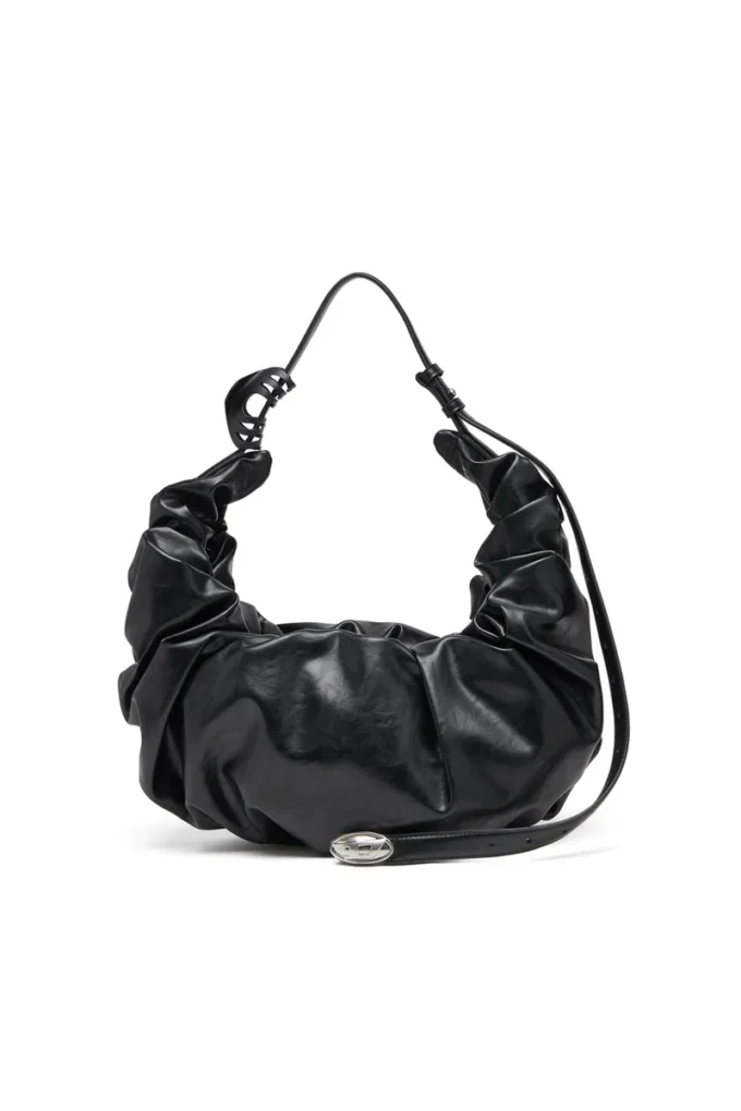 grab-d hobo l Grab-D L-Large scrunched hobo bag in shiny PU