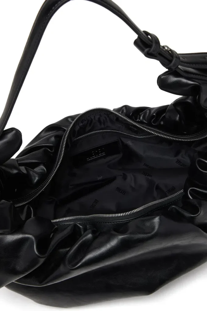 grab-d hobo l Grab-D L-Large scrunched hobo bag in shiny PU