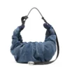 grab-d hobo l Grab-D-Large scrunched hobo bag in treated denim