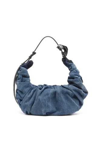 grab-d hobo l Grab-D-Large scrunched hobo bag in treated denim