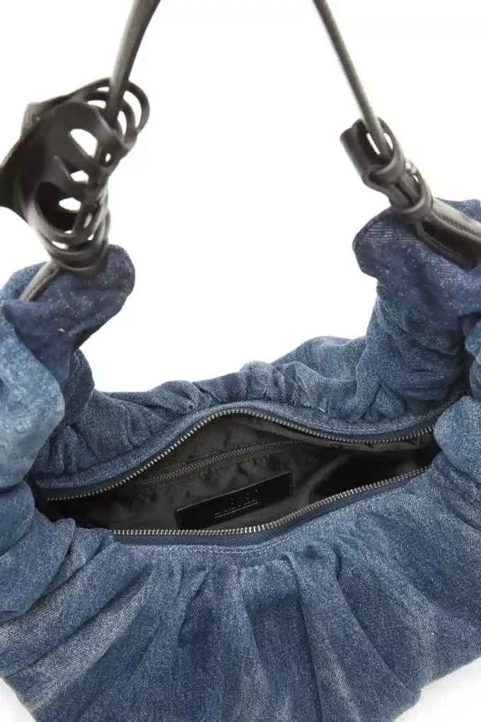 grab-d hobo l Grab-D-Large scrunched hobo bag in treated denim