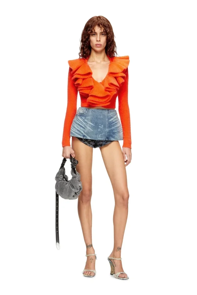 grab-d hobo s Grab-D S-Small scrunched hobo bag in crystal denim