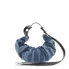 grab-d hobo s Grab-D-Small scrunched hobo bag in treated denim