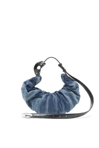 grab-d hobo s Grab-D-Small scrunched hobo bag in treated denim