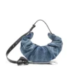 grab-d hobo s Grab-D-Small scrunched hobo bag in treated denim