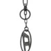 holy-c Metal Oval D keyring with crystals