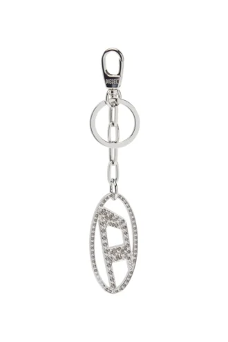holy-c Metal Oval D keyring with crystals