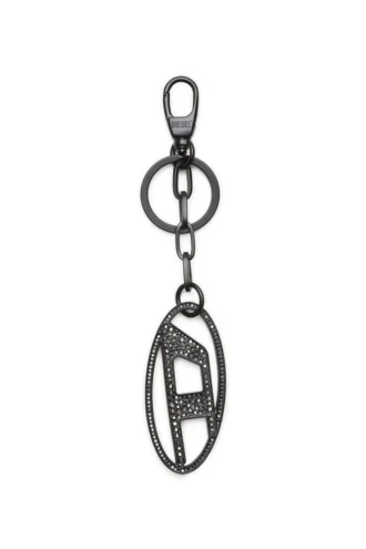 holy-c Metal Oval D keyring with crystals