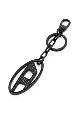 holy-c Metal Oval D keyring with crystals