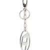 holy-c Metal Oval D keyring with crystals