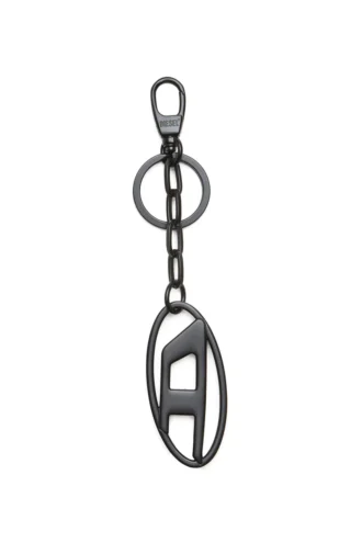 holy-c Metal Oval D keyring with crystals