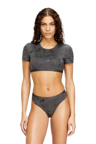 irma-gft Cropped T-shirt with metallic effect