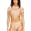 irma-gft Cropped T-shirt with metallic effect