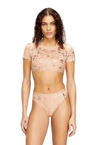irma-gft Cropped T-shirt with metallic effect