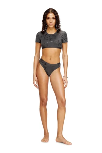 irma-gft Cropped T-shirt with metallic effect
