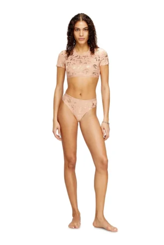 irma-gft Cropped T-shirt with metallic effect