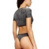irma-gft Cropped T-shirt with metallic effect