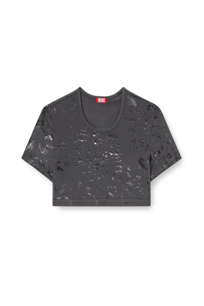 irma-gft Cropped T-shirt with metallic effect