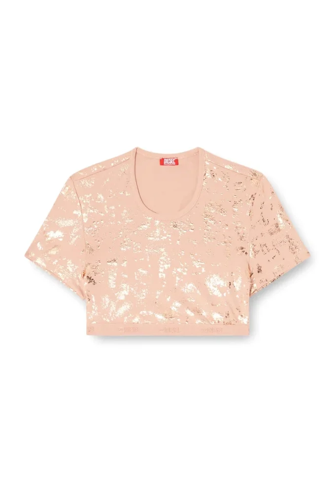 irma-gft Cropped T-shirt with metallic effect