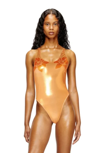 ivo_nny_swimsuit Metallic swimsuit with lotus print