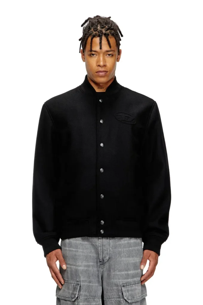 j-arry Lined bomber jacket in wool blend