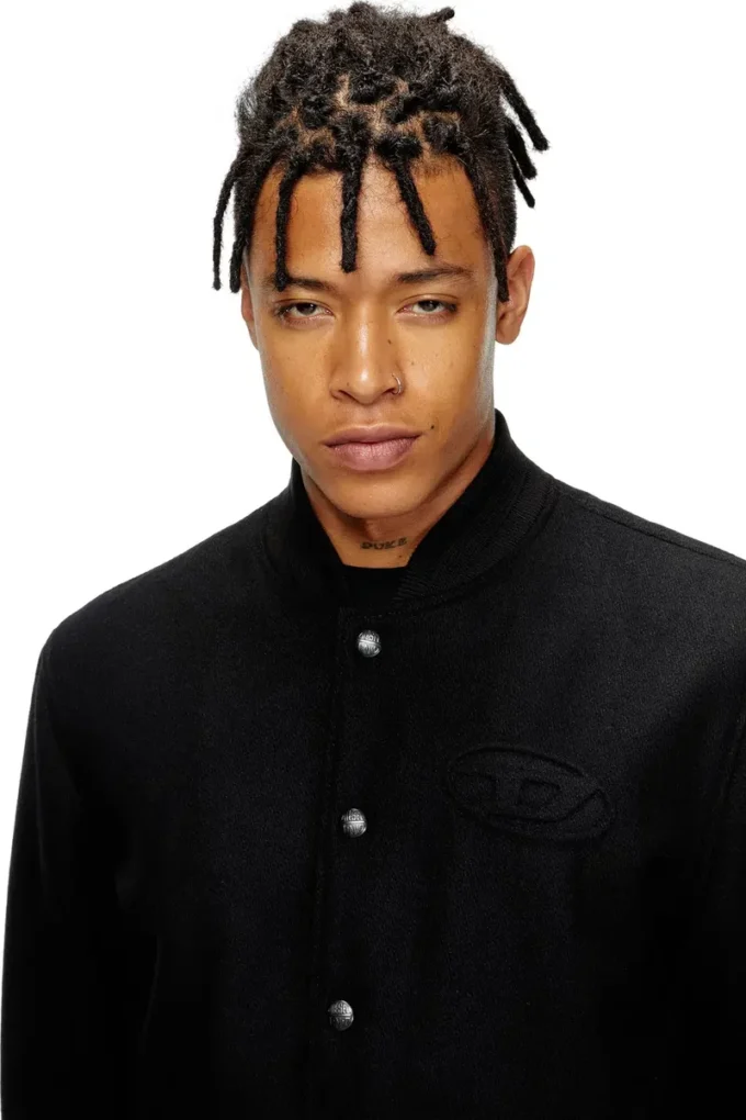 j-arry Lined bomber jacket in wool blend