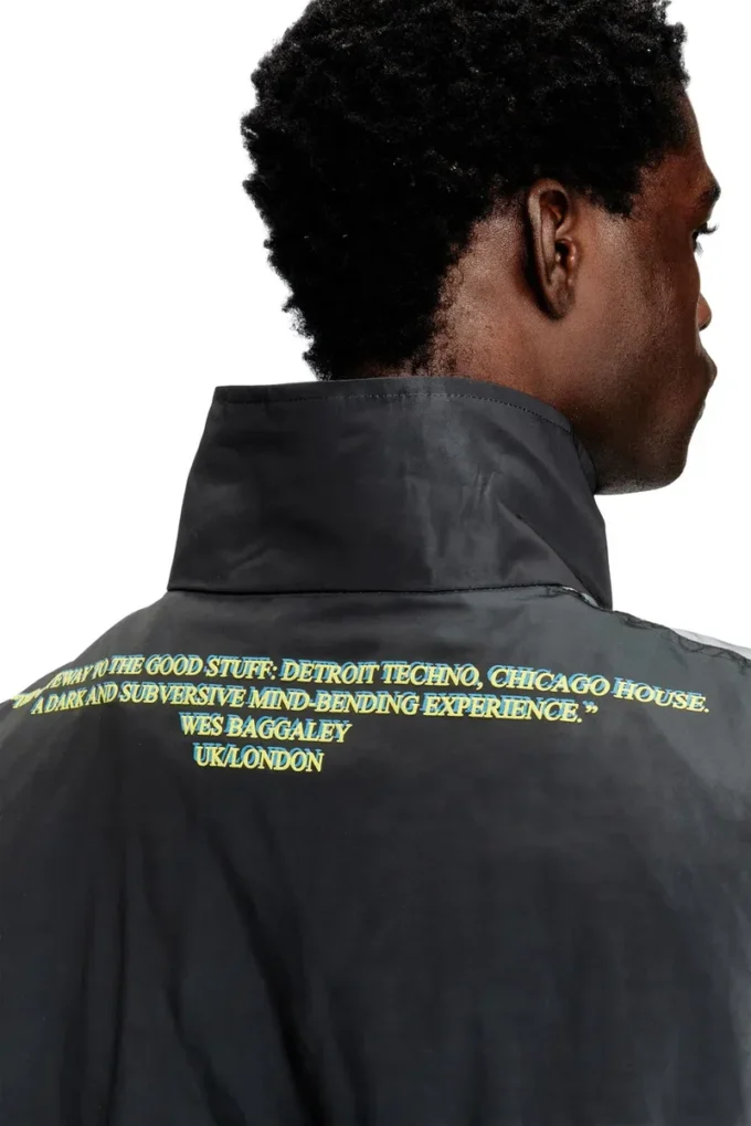 j-erik Tech-jersey jacket with lyrics print
