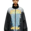 j-erik Tech-jersey jacket with lyrics print