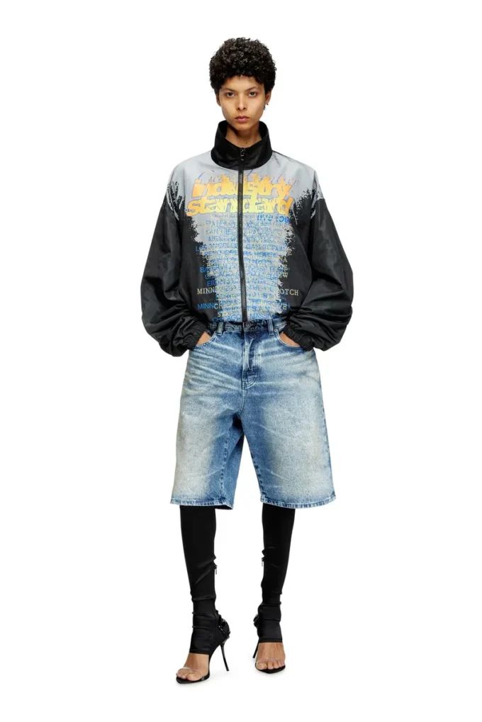 j-erik Tech-jersey jacket with lyrics print